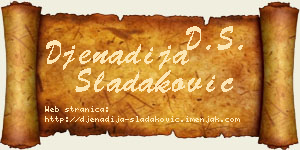 Đenadija Sladaković vizit kartica